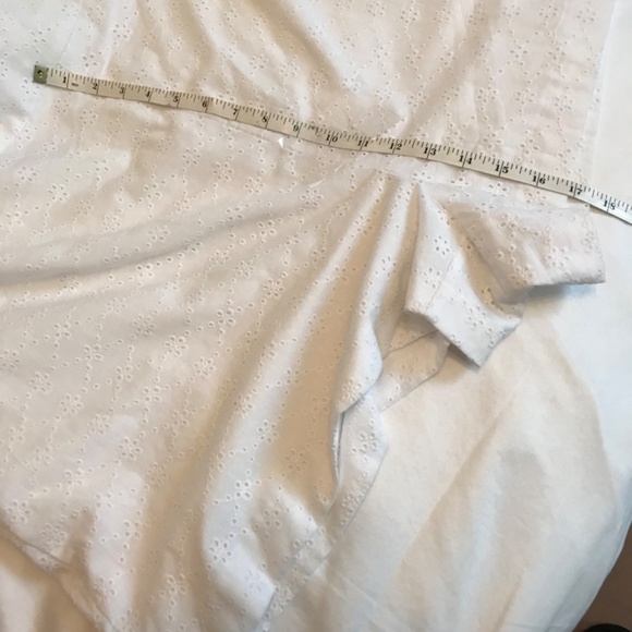 BAR lll Cotton Romper Shorts White Eyelet Bandeau Ruffle Women’s Plus Size 20 1X - Picture 14 of 15